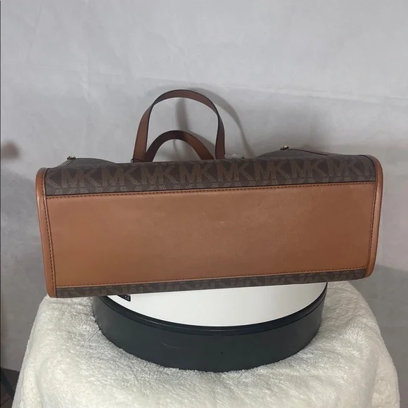 Michael Kors Dark Brown Monogram Briefcase - Picture 14 of 15